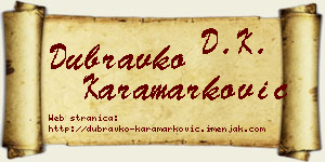 Dubravko Karamarković vizit kartica